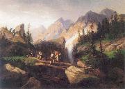unknow artist Smugglers in the Tatra Mountains oil painting on canvas